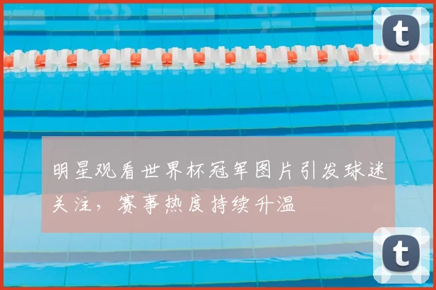 明星观看世界杯冠军图片引发球迷关注，赛事热度持续升温